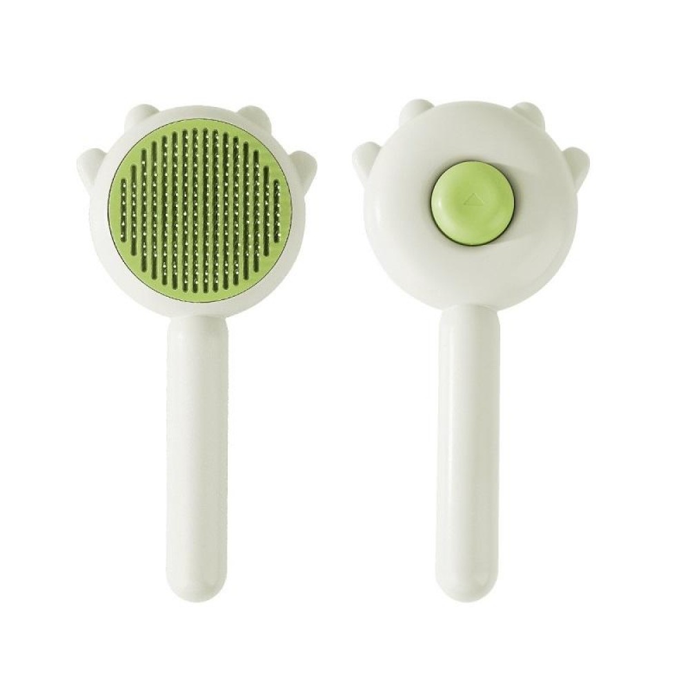 Pet Needle Combing Hair Cleaning De-frizz Brush(Green)