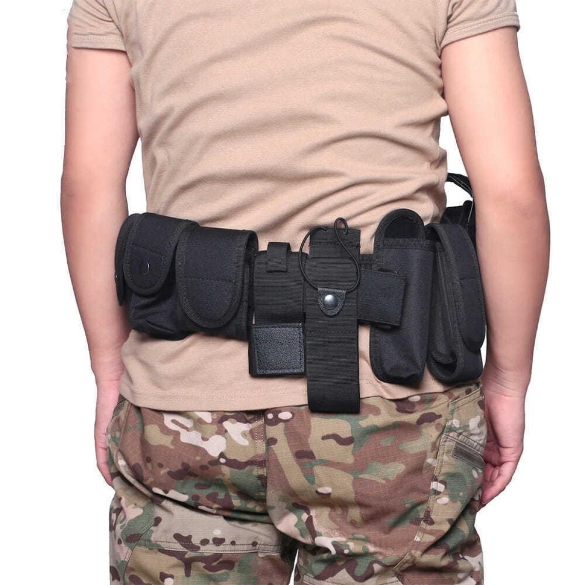 130cm Security Duty Outdoor Multifunctional Waist Pack(Black)