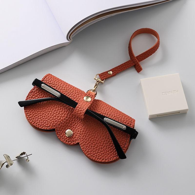 3pcs Portable Glasses Storage Bag Jewelry Clip Pouch(Orange)