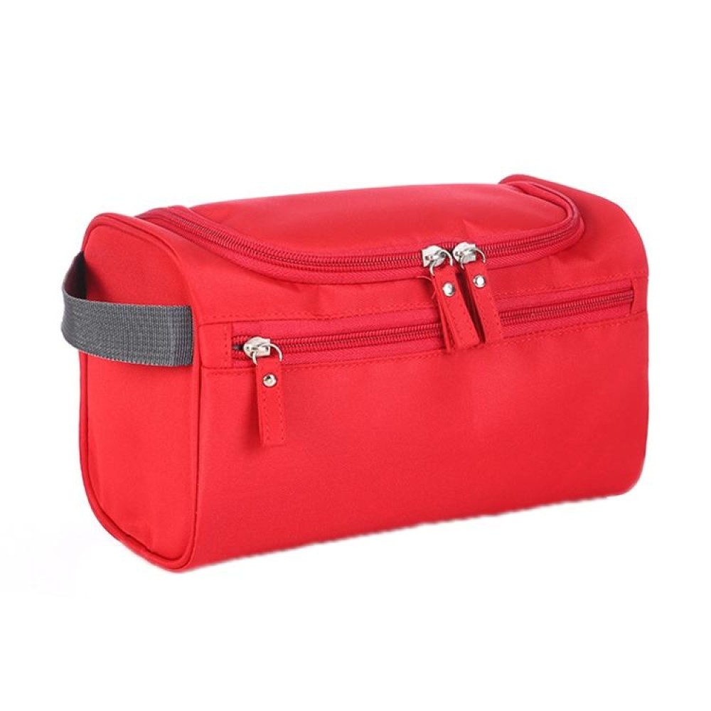 Horizontal Travel Toiletries Storage Bag Waterproof Cosmetic Bag(Red)