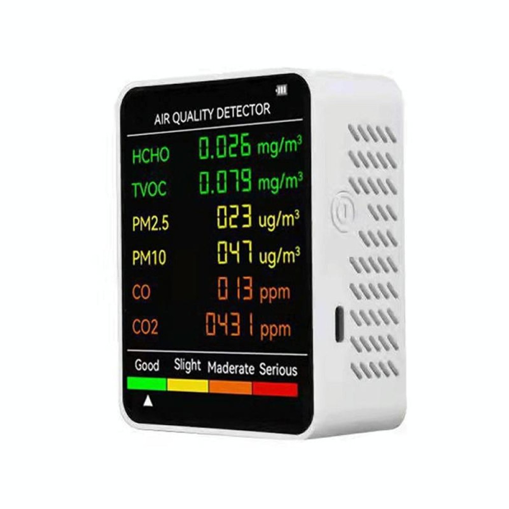 PM2.5/PM10 Air Quality Detector Indoor Air Quality Monitor(White)
