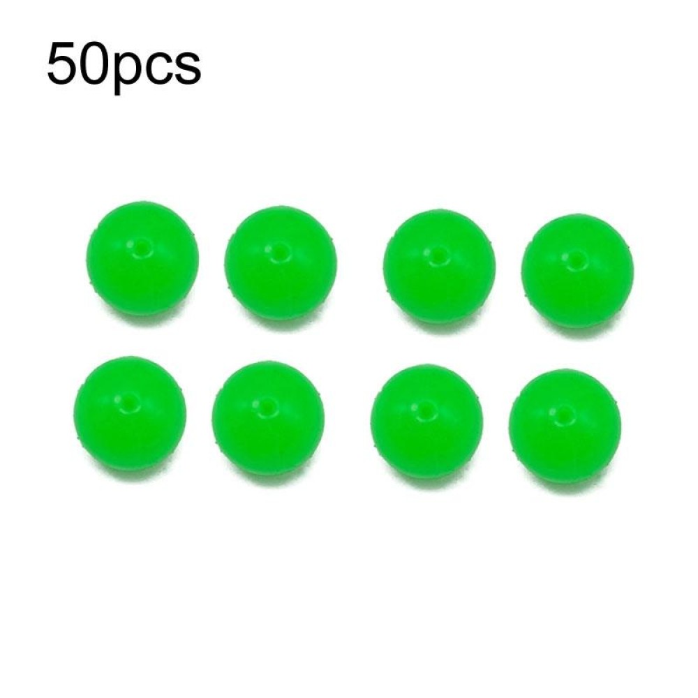 50pcs 14mm TPR Floating Bait Ball Float Water Fake Soft Bait(Green)