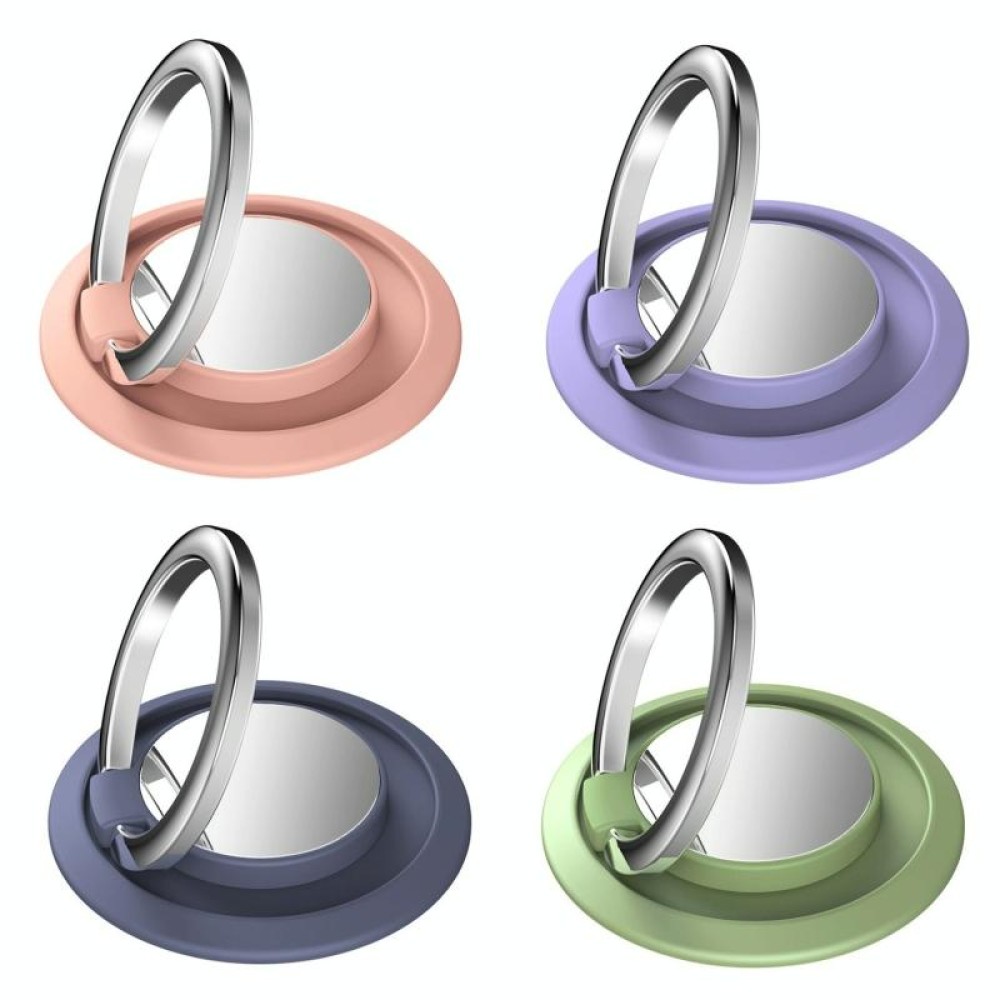 5pcs Car Magnetic Metal Ring Buckle Mobile Phone Holder(Lavender Gray)