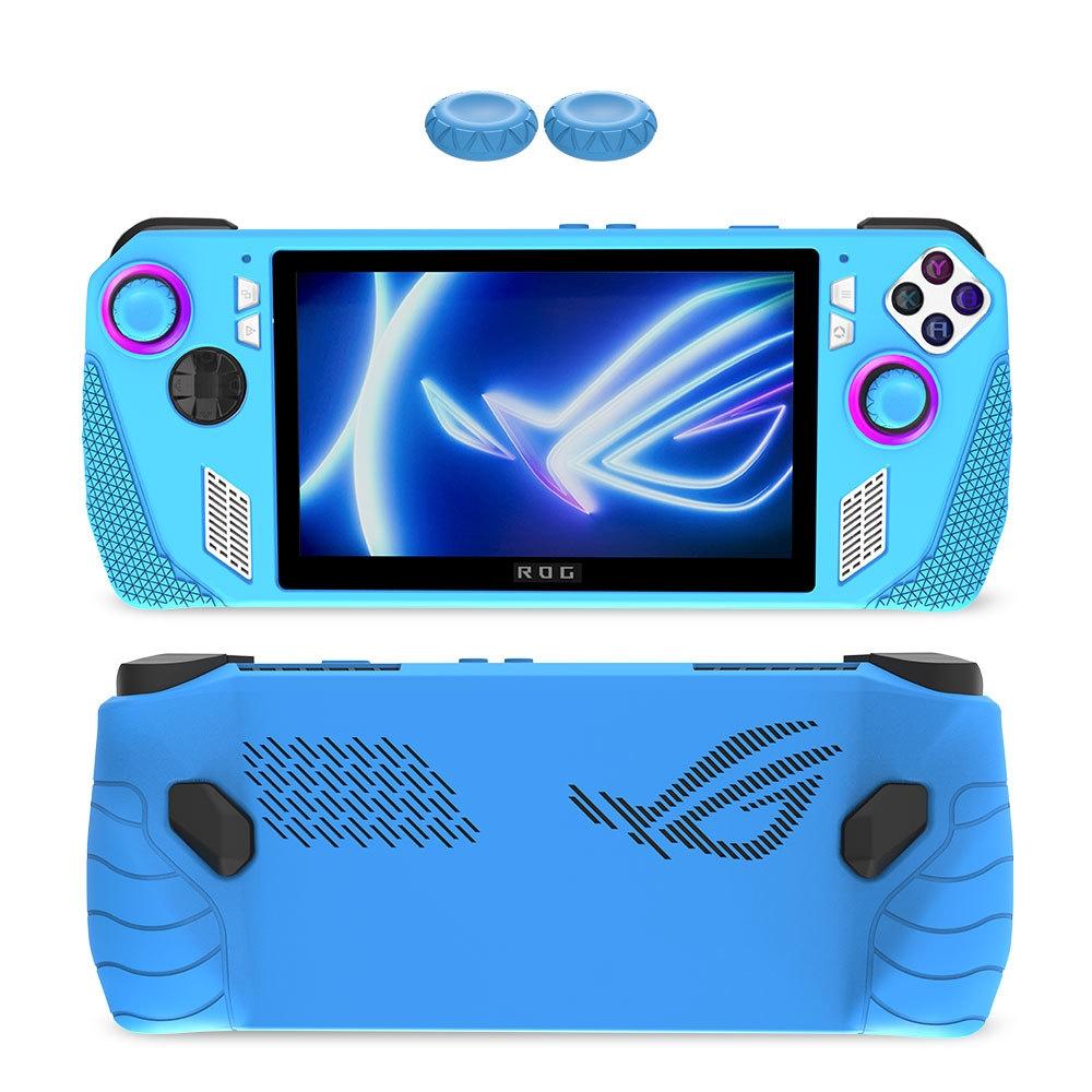 For ASUS Rog Ally Gaming Console Multicolor Silicone Case With 2 Button Caps(Blue)