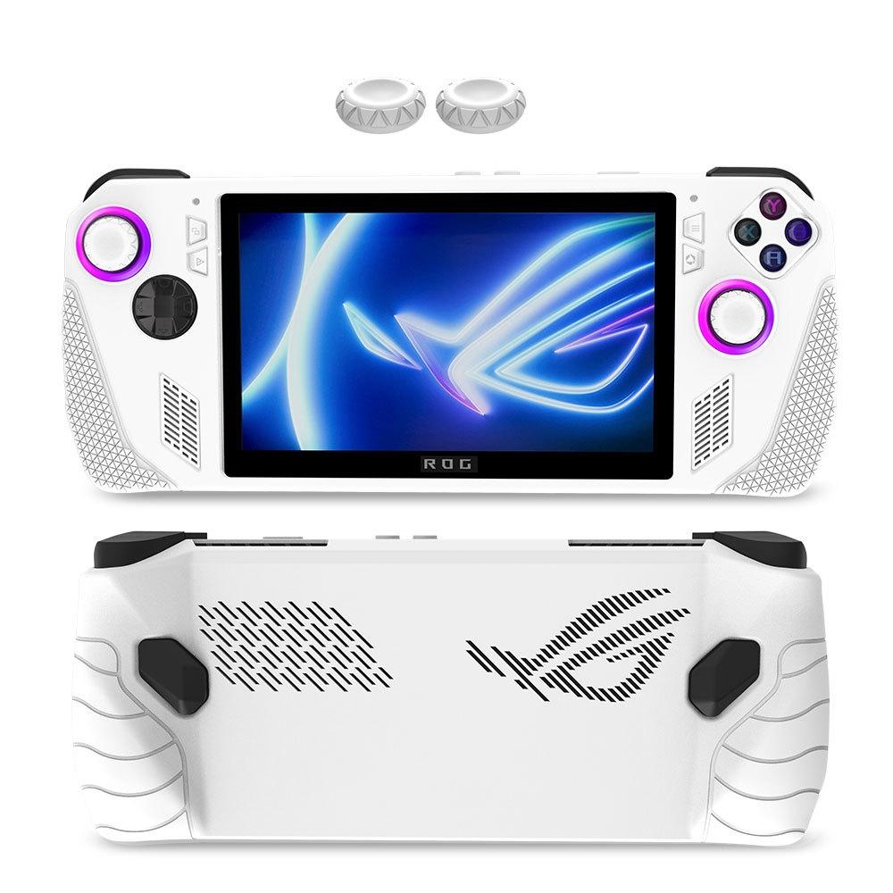 For ASUS Rog Ally Gaming Console Multicolor Silicone Case With 2 Button Caps(White)