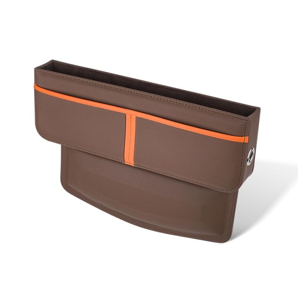 Leather Car Seat Gap Multifunctional Storage Box(Brown)