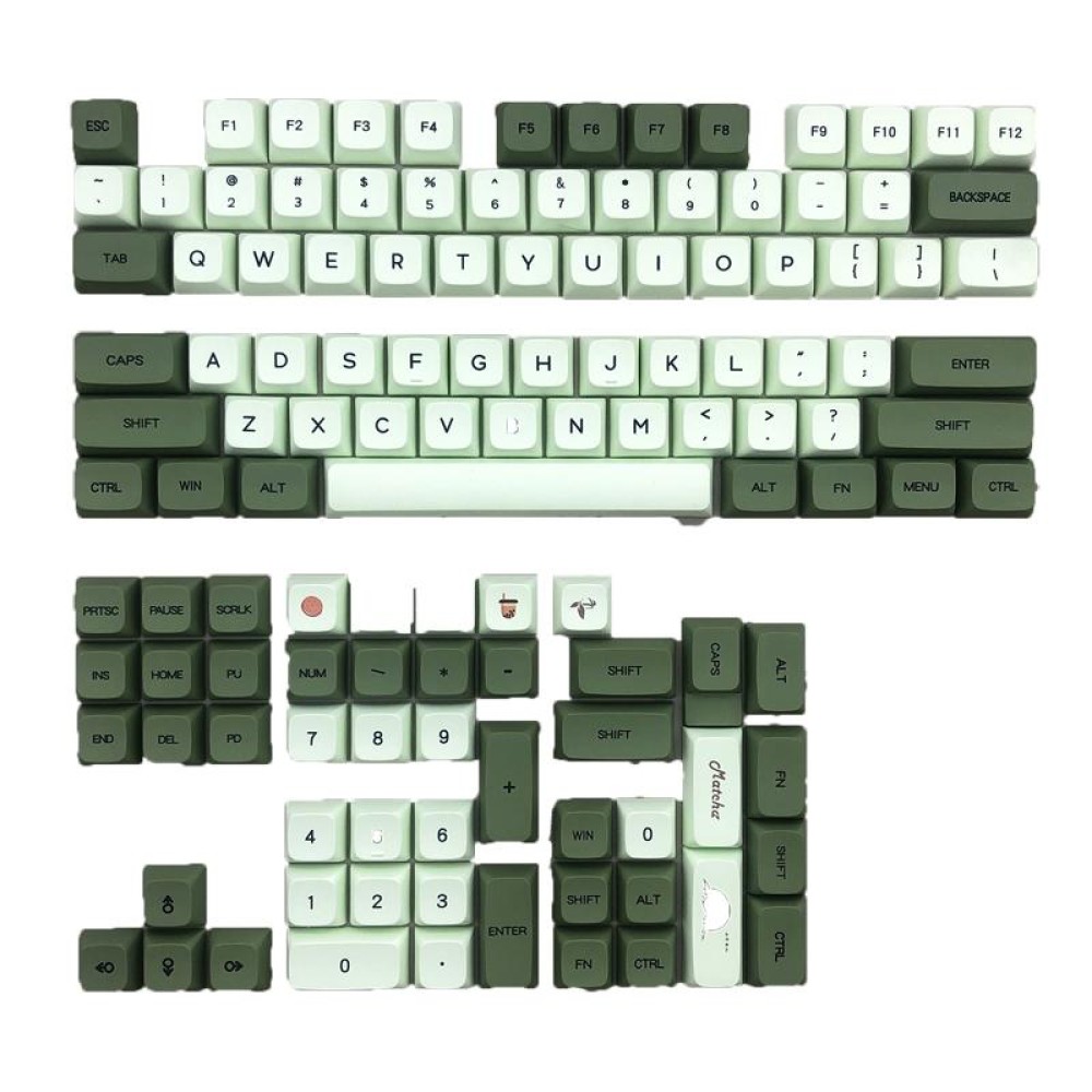 Matcha 124 Keys Sublimation Mechanical Keyboard PBT Keycaps