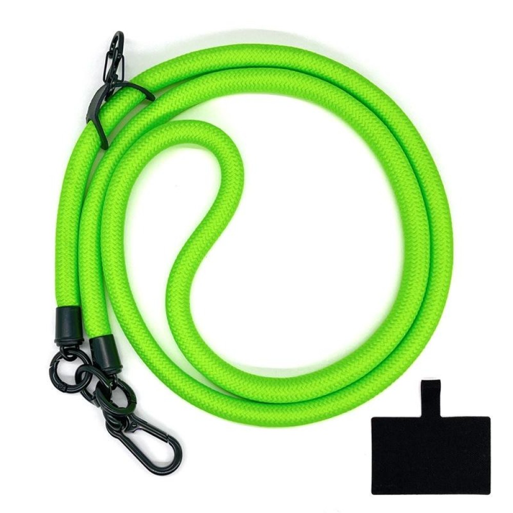 10mm Thick Rope Mobile Phone Lanyard Spacer Adjustable Anti Theft Phone Strap(NO.3 Fluorescence Green)
