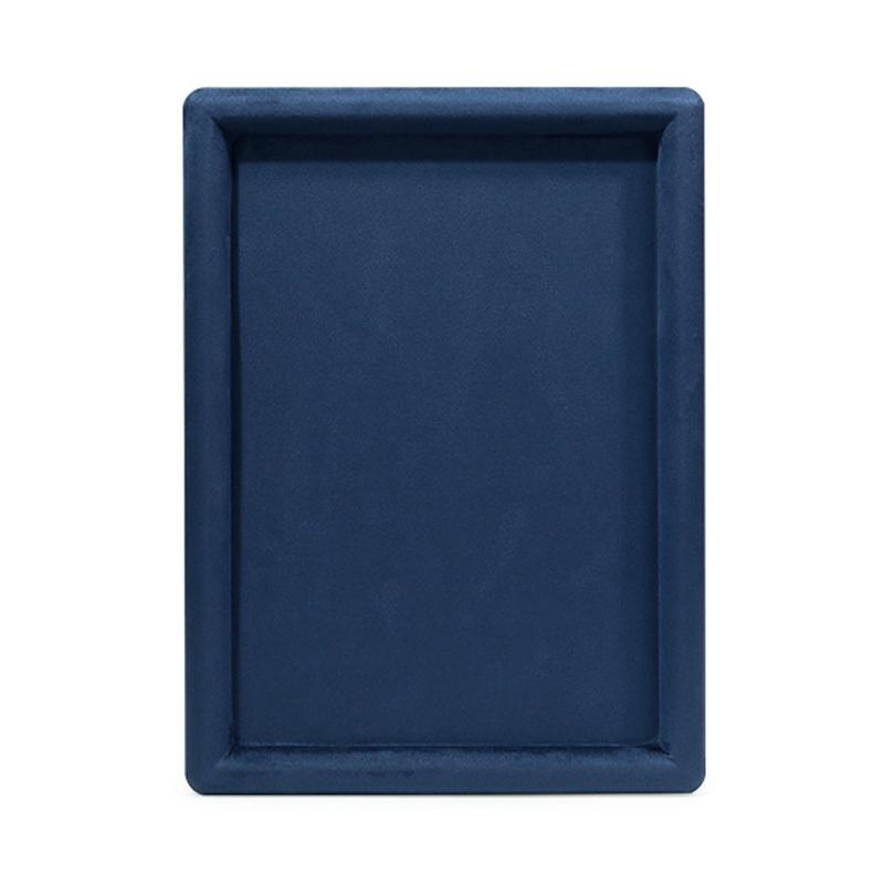 30x22x1.8cm Jewelry Tray Ring Rectangular Empty Plate Earrings Necklace Jewelry Display Plate(Blue)