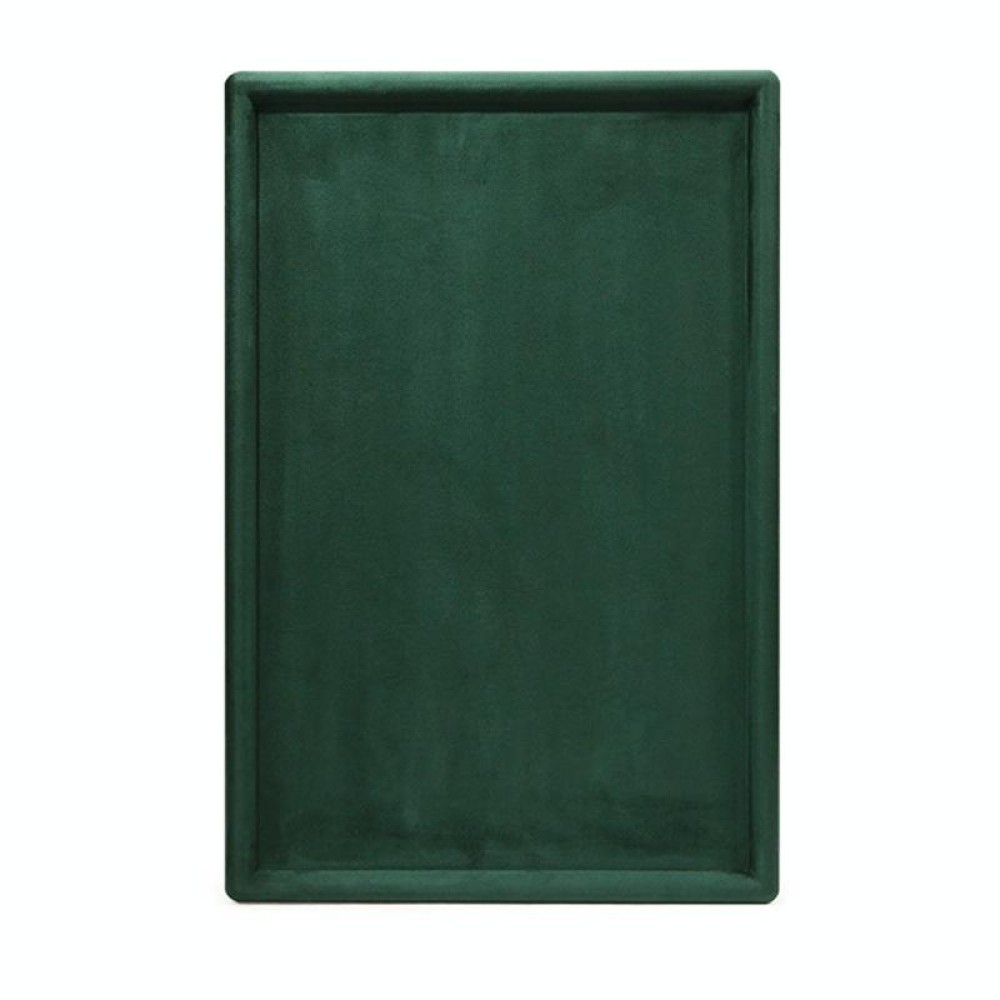 45x30x1.8cm Jewelry Tray Ring Rectangular Empty Plate Earrings Necklace Jewelry Display Plate(Green)