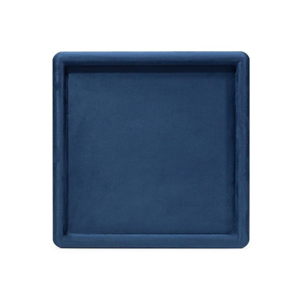 25x25x1.8cm Jewelry Tray Ring Square Empty Plate Earrings Necklace Jewelry Display Tray(Blue)