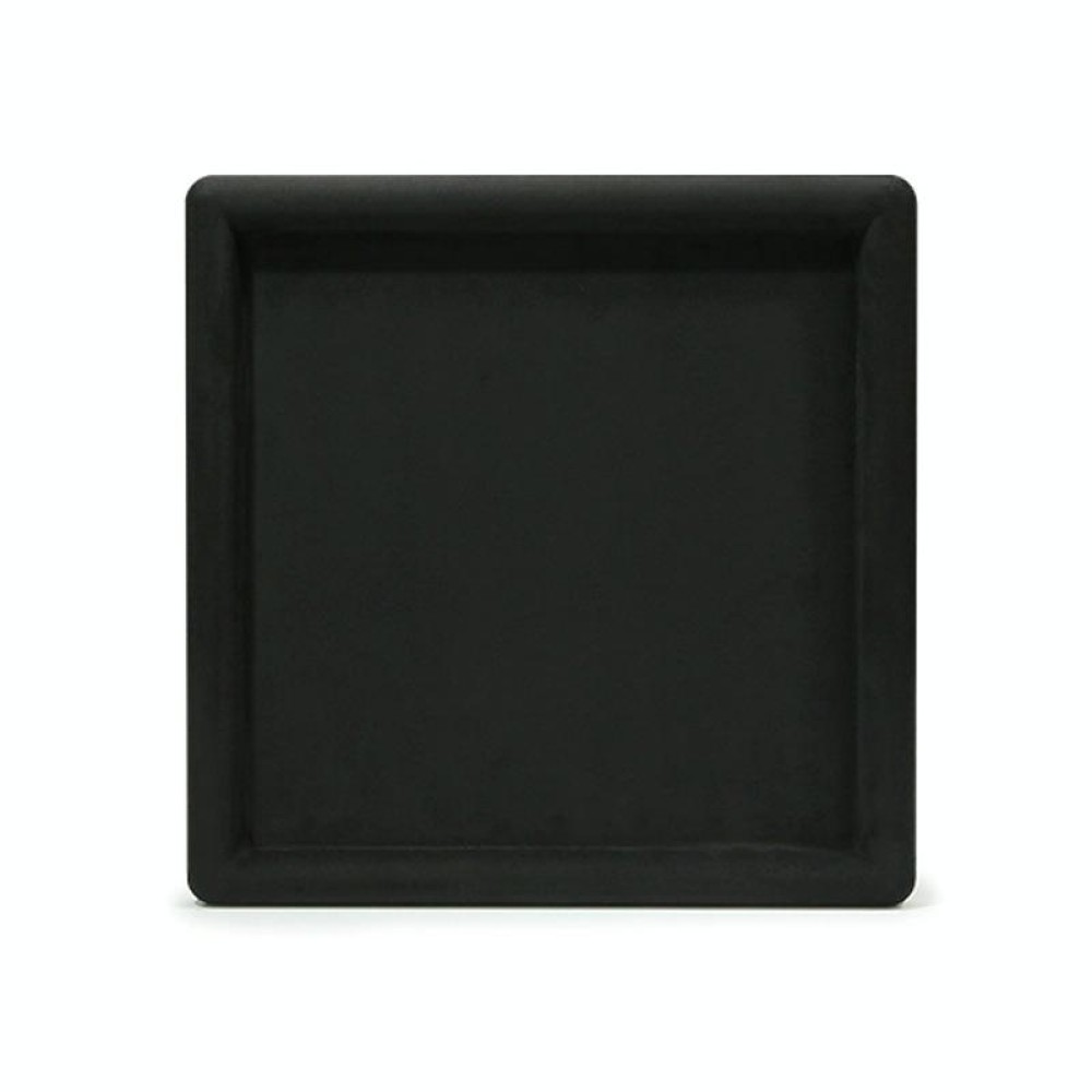 25x25x1.8cm Jewelry Tray Ring Square Empty Plate Earrings Necklace Jewelry Display Tray(Black)