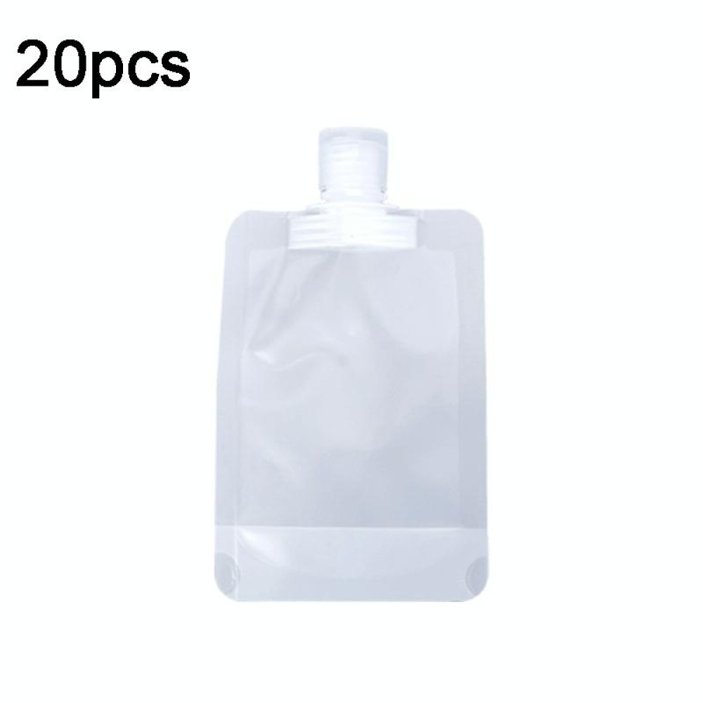 20pcs Travel Refillable Empty Squeeze Pouch Lotion Shampoo Squeezable Bags, Spec: 100ml