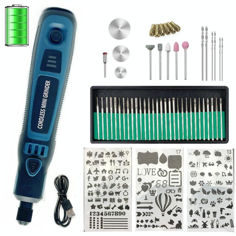 55-in-1 Rechargable Mini Electric Grinder Kit 3-speed Adjustable Miniature Electric Drill Manicure Tool