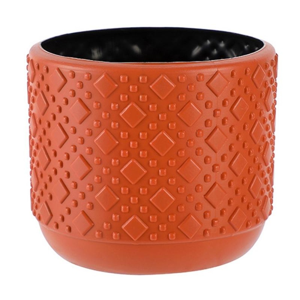 Simple PE Vase Wet And Dry Flower Arrangement Container Imitation Glaze Decorative Wrestling Resistant Flower Pot(Rose Pink)