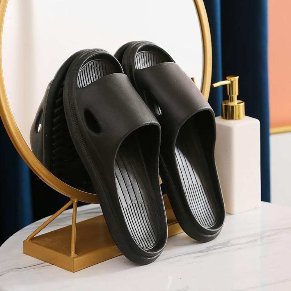 Household Soft Sole Slippers Bathroom Non-Slip Sandals, Size: 44-45(Black)
