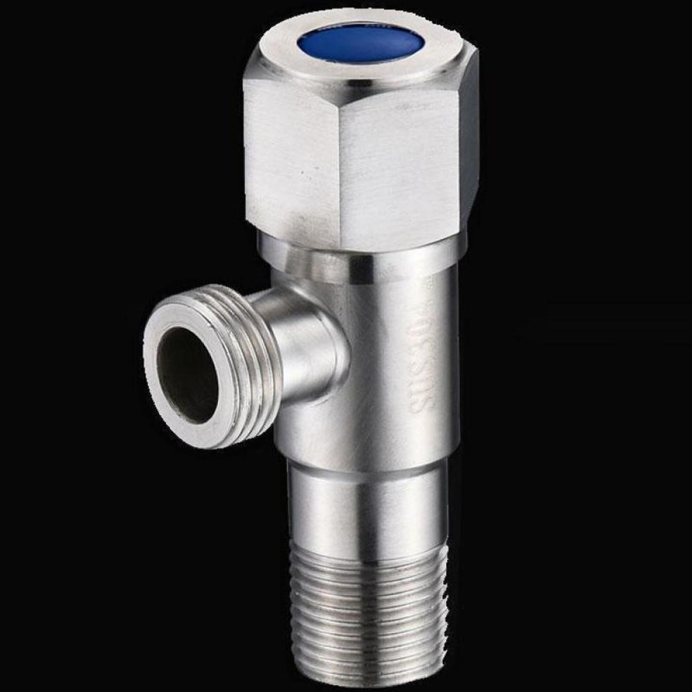 Model D 304 Hexagonal Stainless Steel Angle Valve Fine Copper Ceramic Valve Spool With Decorative Cover(Blue Logo Cold Water)