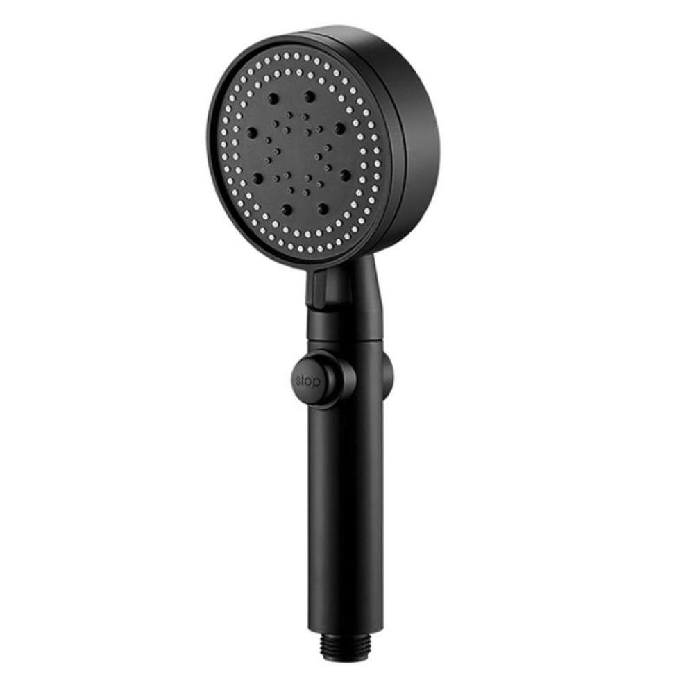 Pressurized Shower Water Heater Handheld Multifunction 6-speed Nozzle, Color: Black