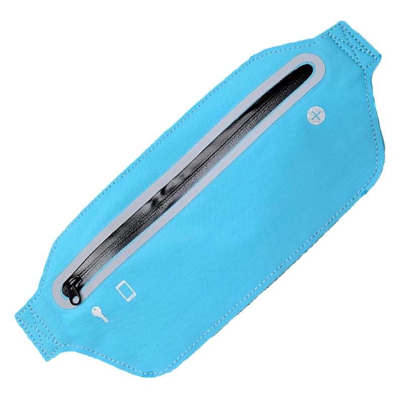 Outdoor Sports Reflective Waist Bag Ultra-Thin Waterproof Running Waist Pack(Blue)