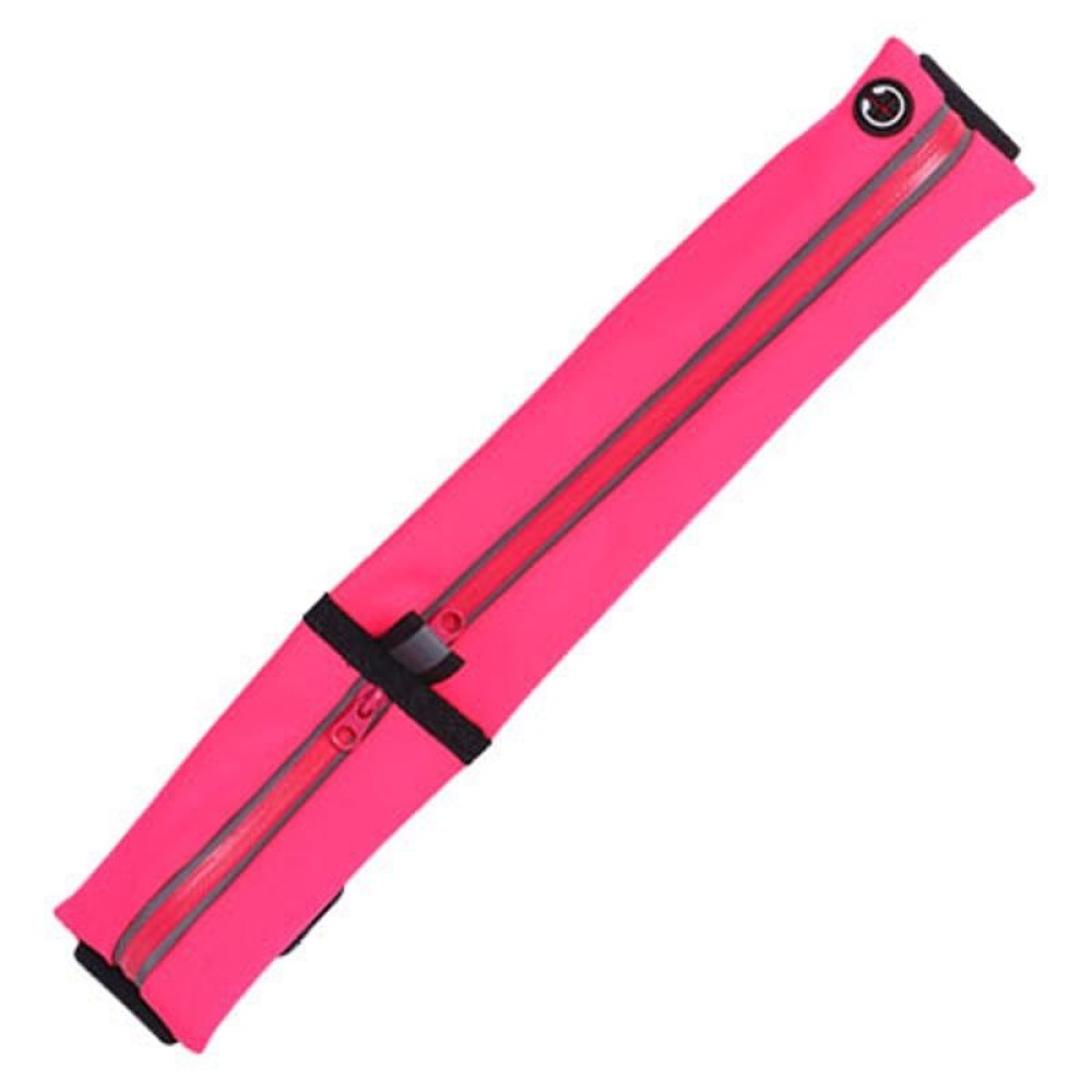 Outdoor Sports Cell Phone Waist Pack Waterproof Cycling Waist Bag With Earphone Hole(Rose Red)