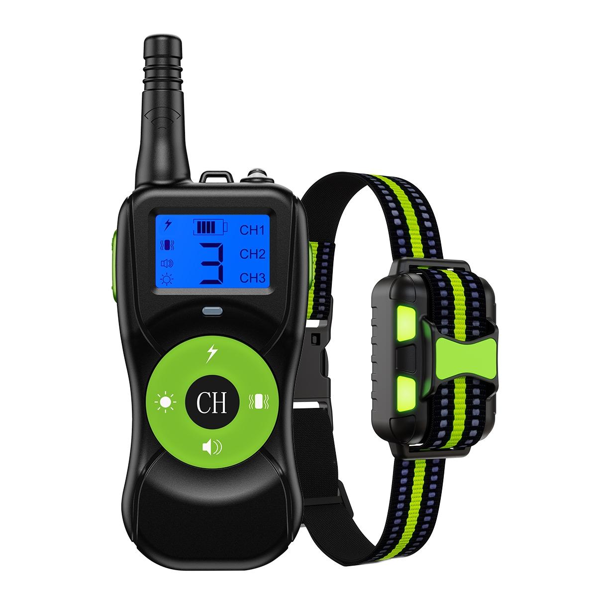 Smart Electronic Remote Control Dog Training Device Waterproof Pets Bark Stopper, Size: For-One-Dog(Fluorescent Green)