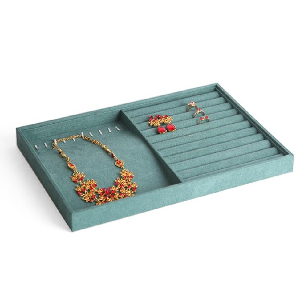 Suede Multifunctional Jewelry Display Tray Necklace Bracelet Bangle Display Case, Style: Ring Necklace Tray