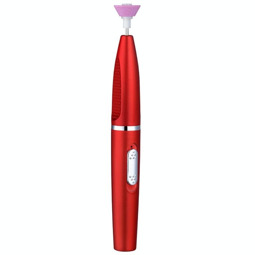 Electrical Nail Polisher Multifunctional Nail Polish Remover Pen Nail Sharpener(Red)