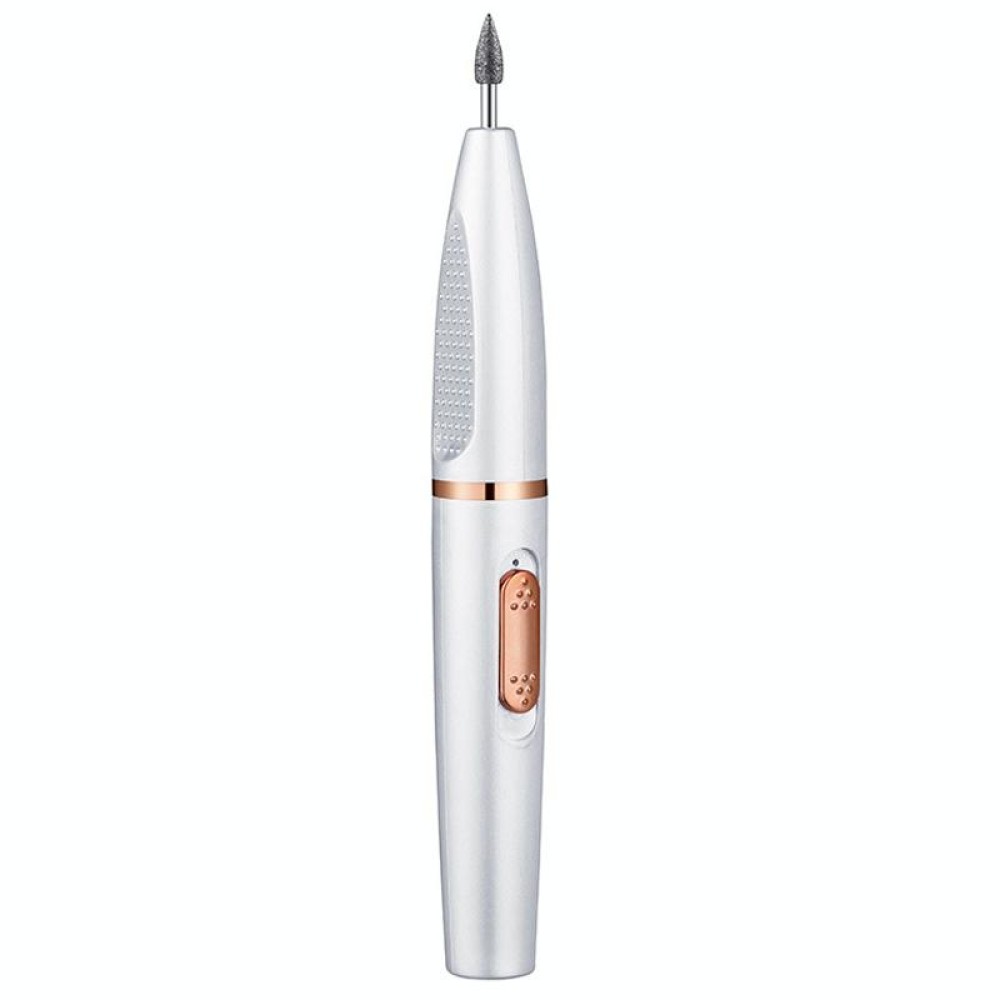 Electrical Nail Polisher Multifunctional Nail Polish Remover Pen Nail Sharpener(Pearl White)