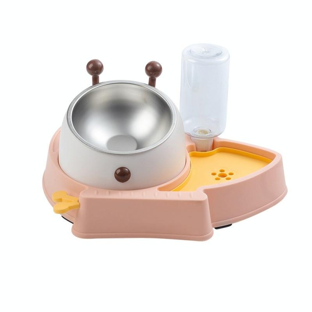 Pet Supplies Cat Food Bowl Complete Set Of Bowls For Cat Eating(Pink)