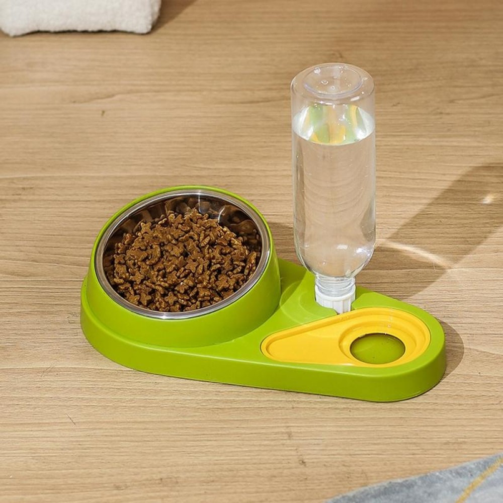 Cat And Dog Food And Drinking Bowl Pet Eating Set Combination Bowl(Green)
