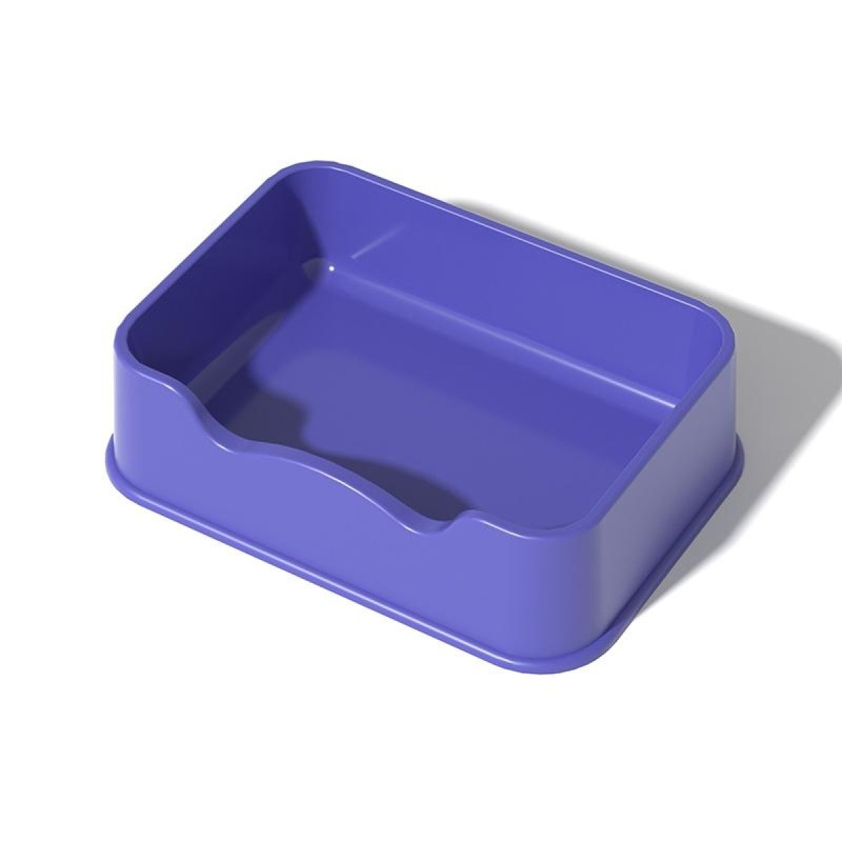 Open Litter Pan Large Capacity Plastic Pet Kennel, Model: Square Purple