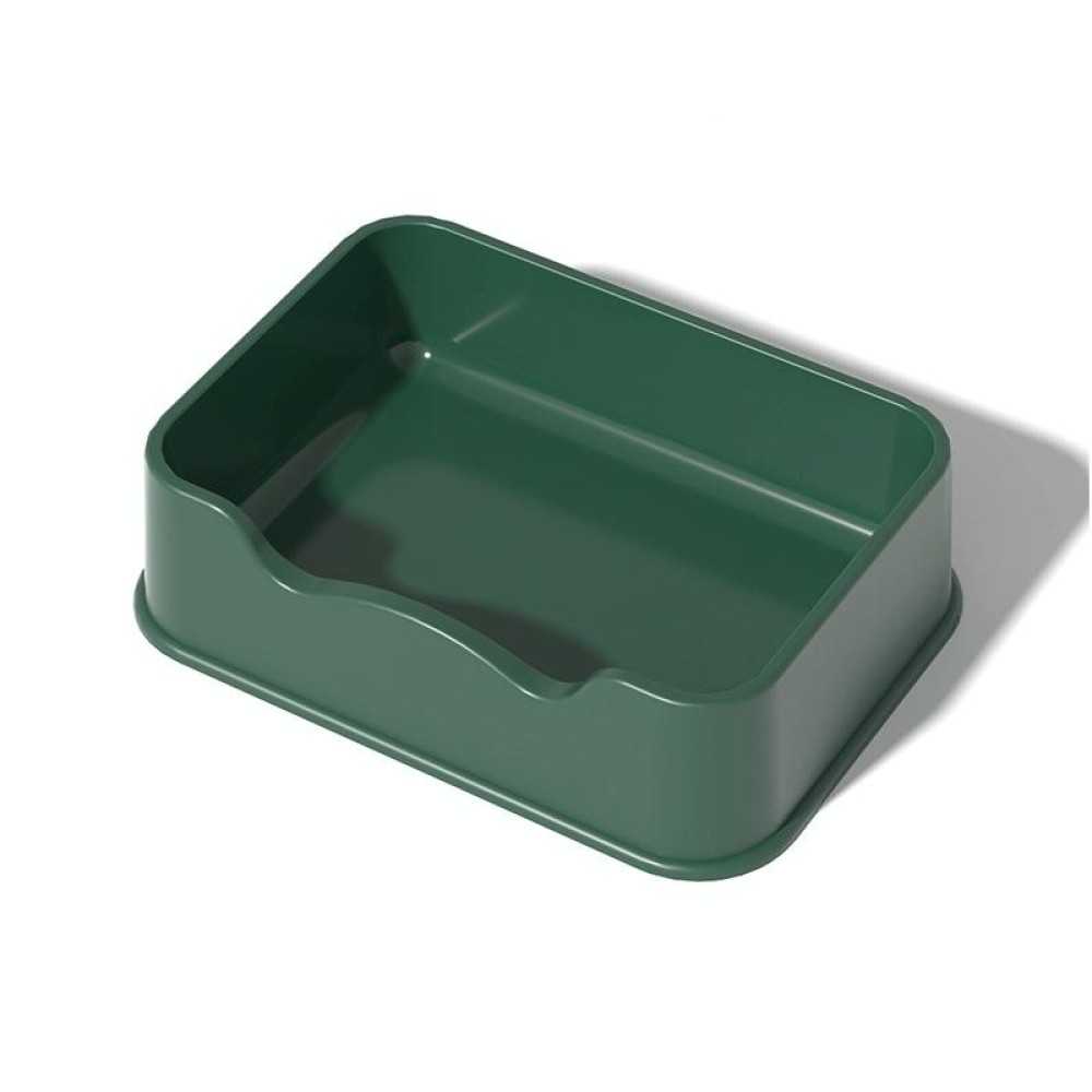 Open Litter Pan Large Capacity Plastic Pet Kennel, Model: Square Green