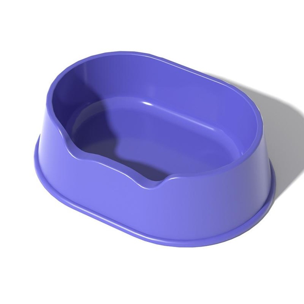 Open Litter Pan Large Capacity Plastic Pet Kennel, Model: Round Purple