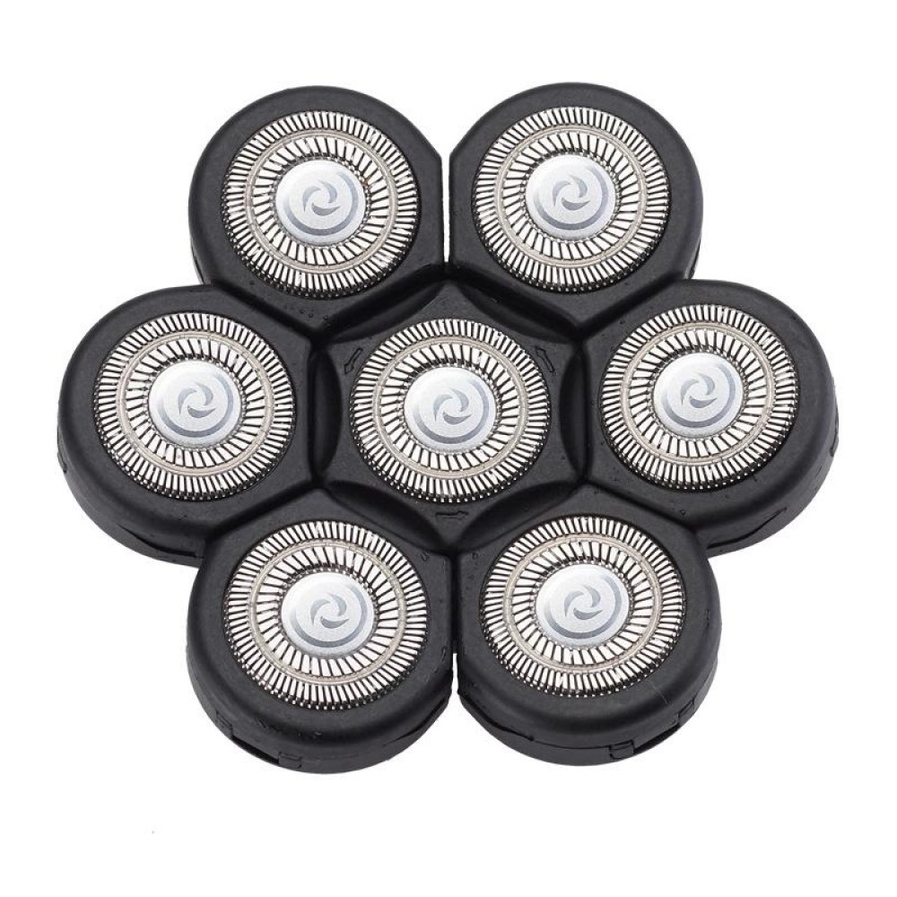 Universal Wet Dry Electric Shavers Replacement Blade Head, Spec:  7 Blades Head Silver