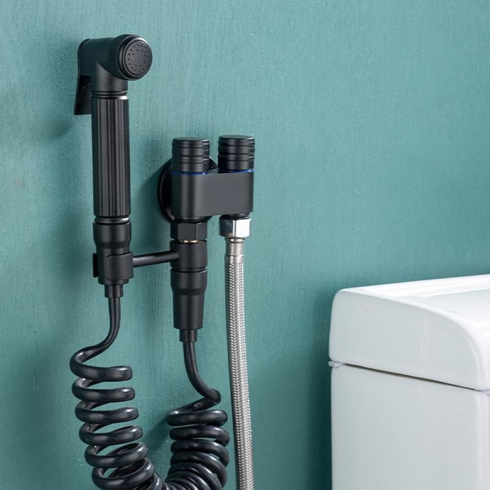 Toilet Mate Booster Flusher Toilet Cleaning Shower Set, Specification: Black Copper Model
