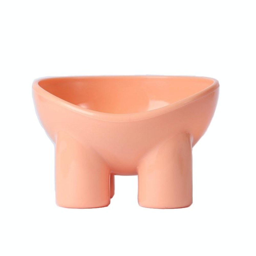 Macaron Elephant Leg Neck Protection Cat Food Bowl Anti-Knock Pet Bowl(Pink)