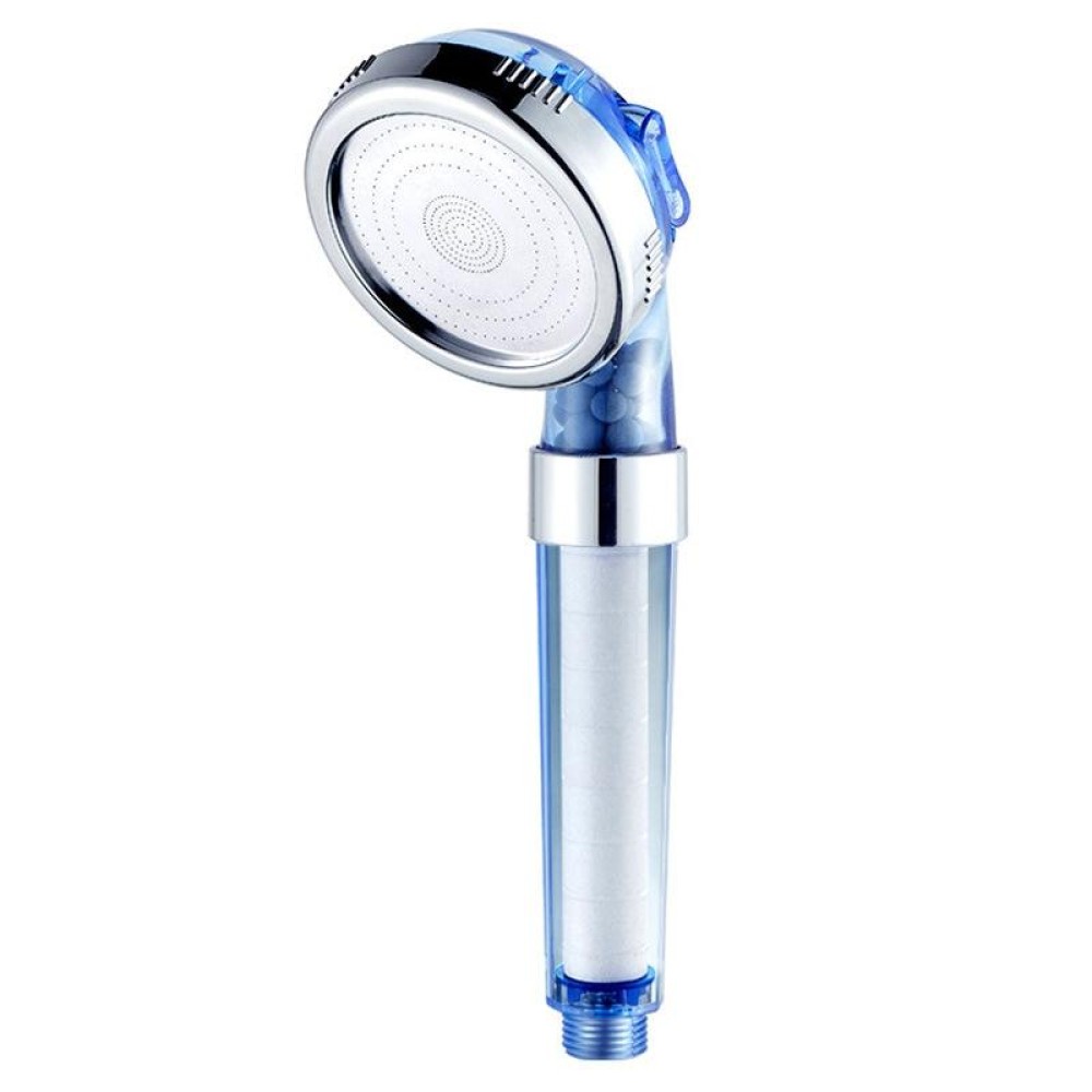 Water Filter Shower Head Home PP Cotton Filter Booster Handheld Lotus Flush, Color: Sky Blue
