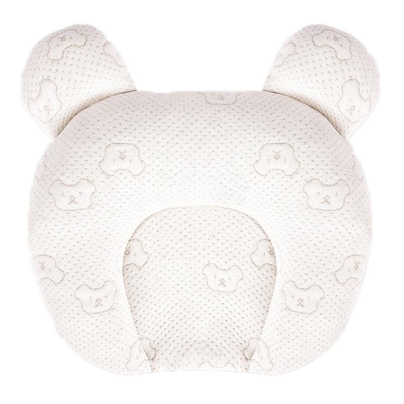 0-1 Year Old Baby Pillow Anti-Head Deflection Shaped Children Pillow, Style: Bear Silk Floss Filling