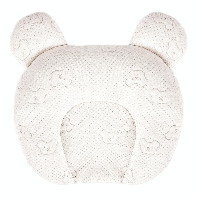 0-1 Year Old Baby Pillow Anti-Head Deflection Shaped Children Pillow, Style: Bear Latex Filling