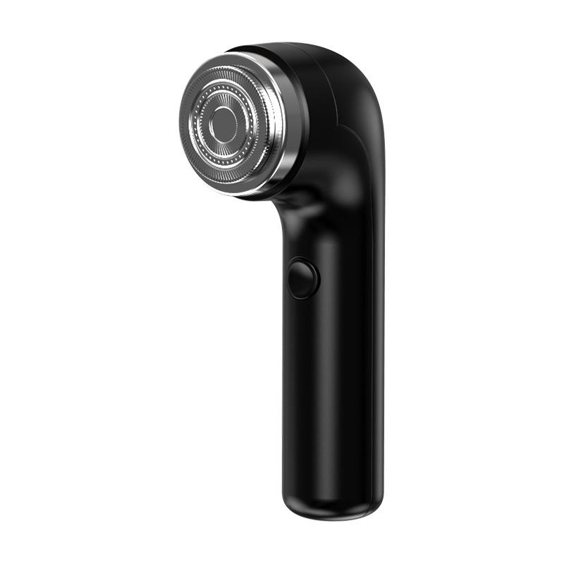 Rechargeable Travel Electric Shaver Portable Elbow Mini Floating Head Shaver(Black)