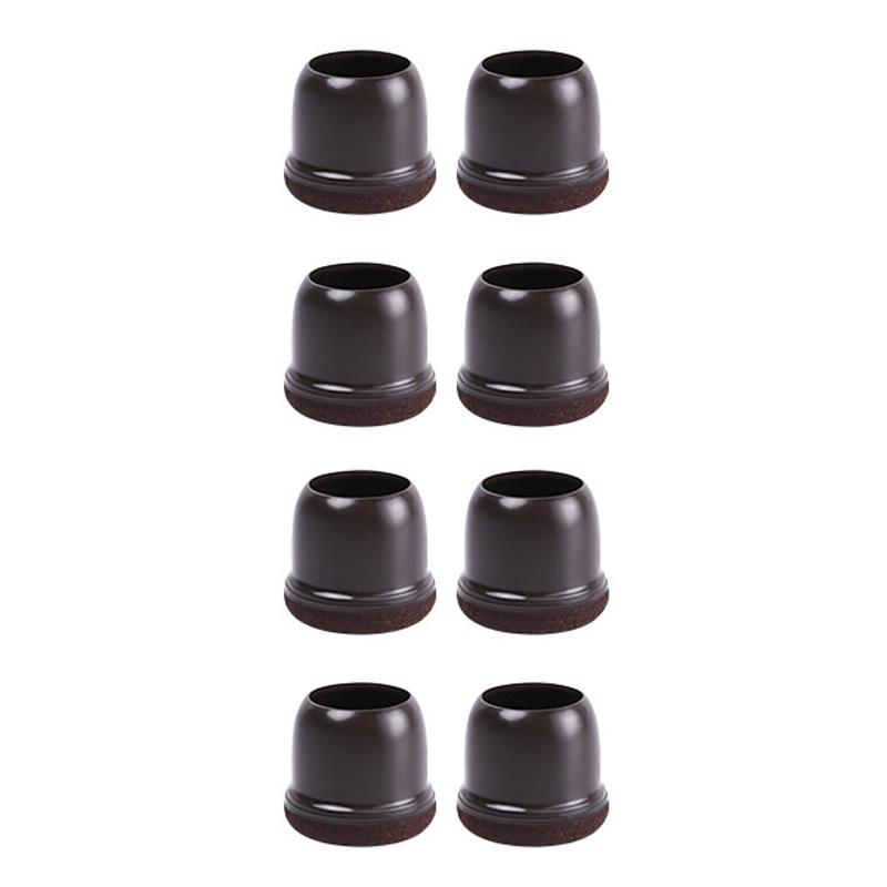 0.75 inch Small 8pcs /Set Round Table And Chair Leg Covers For Tiles/Wooden Floors Furniture Protectors(Dark Brown)