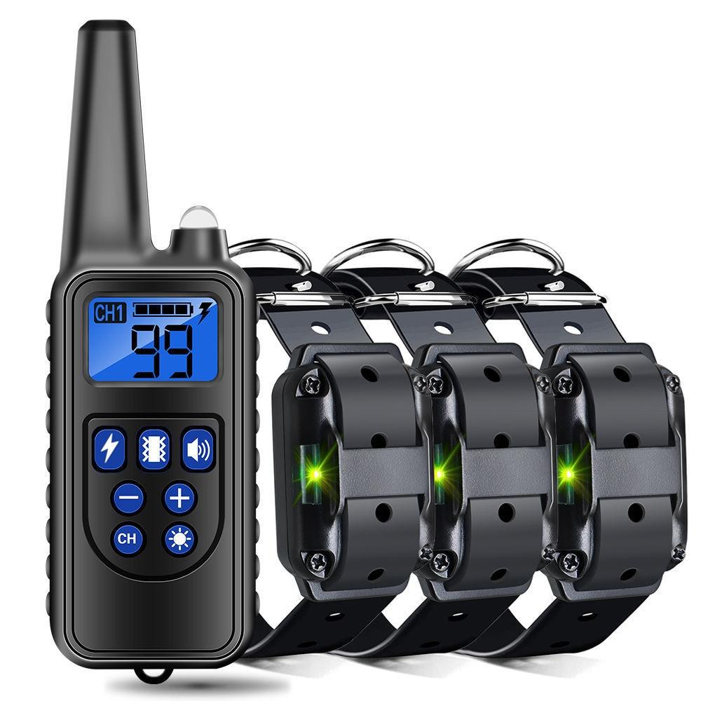 800m Remote Control Stop Barker Dog Trainer Smart Anti-Disturbance Vibration Collar, Specification: With 3 Collars