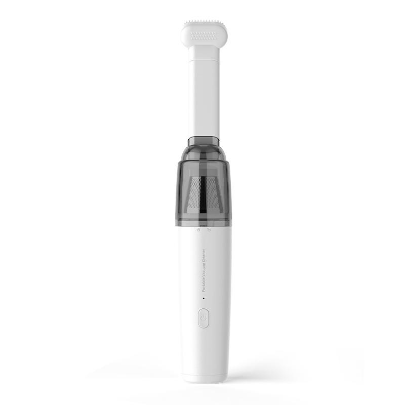 Mini Portable Detachable Wireless Handheld Powerful Car Vacuum Cleaner, Style: Metal Filter (White)