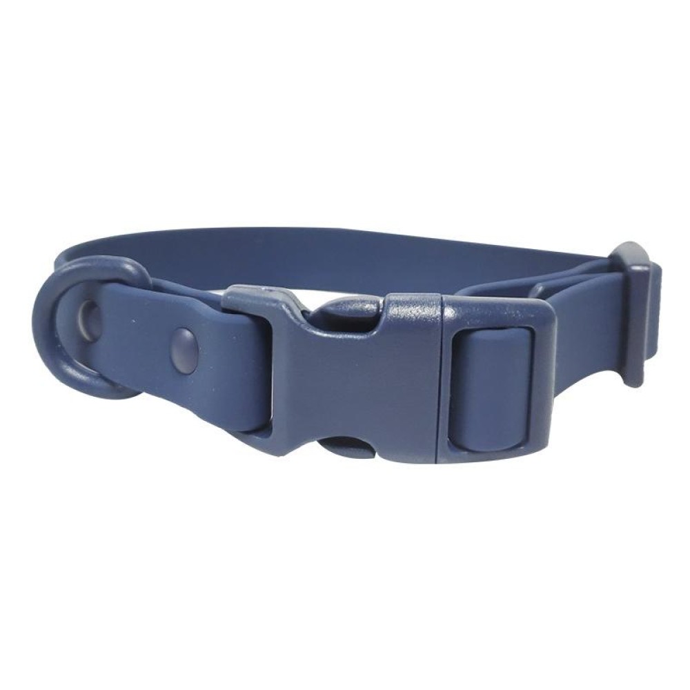Adjustable Leash Dog Collar Waterproof Pet Traction Coil, Size: S(Navy Blue)