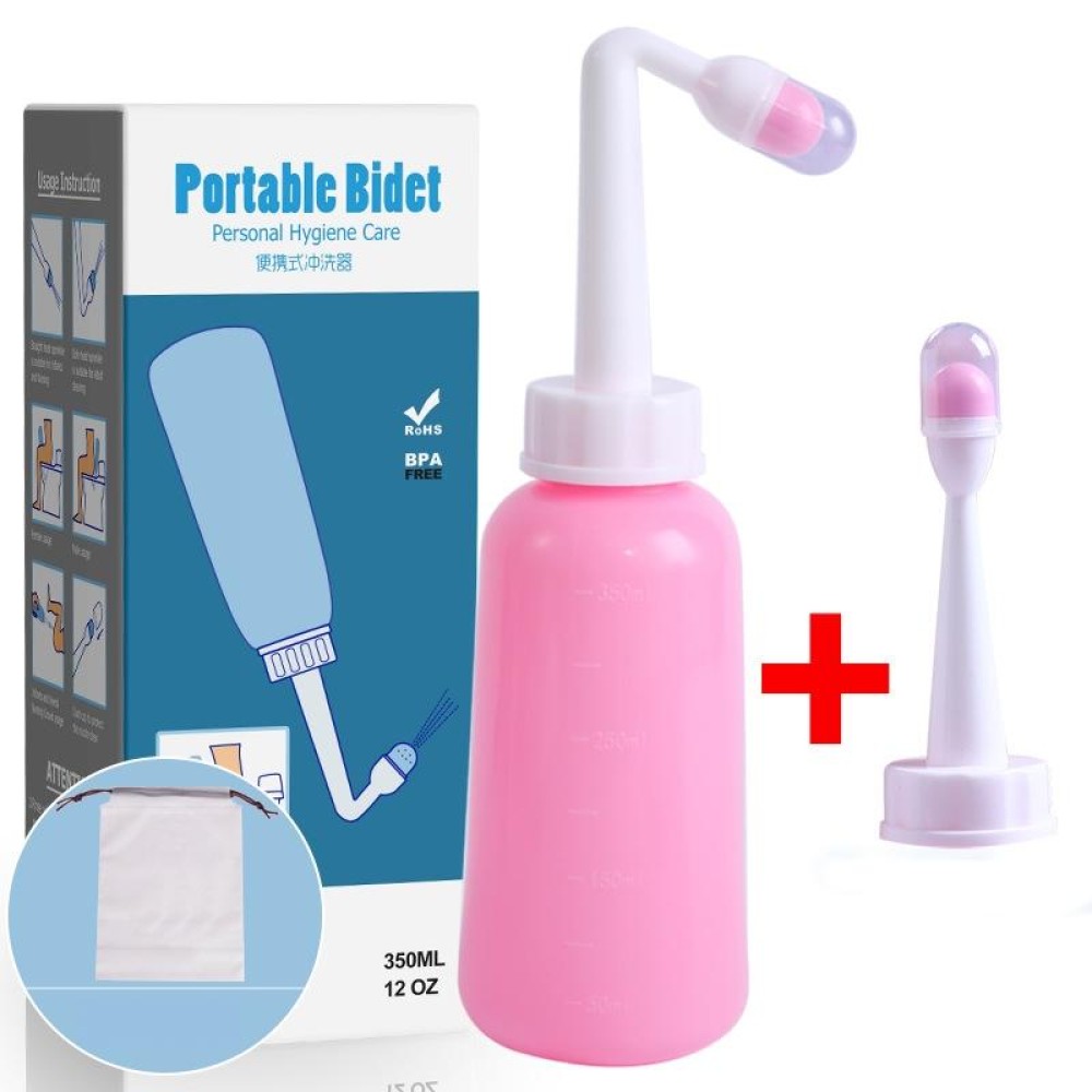 350ml Portable Travel Bidet Bodily Peri Wash Bottle for Postpartum Care(Pink)