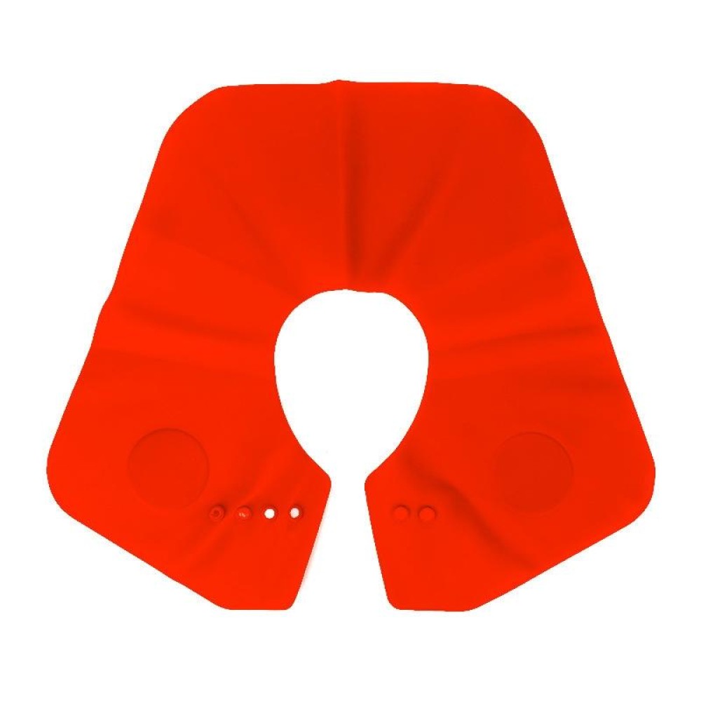 Hair Cutting Adjustable Shawl Capes Silicone Hairdressing Pad Neck Wrap Guard for Salon, Spec: Large Red