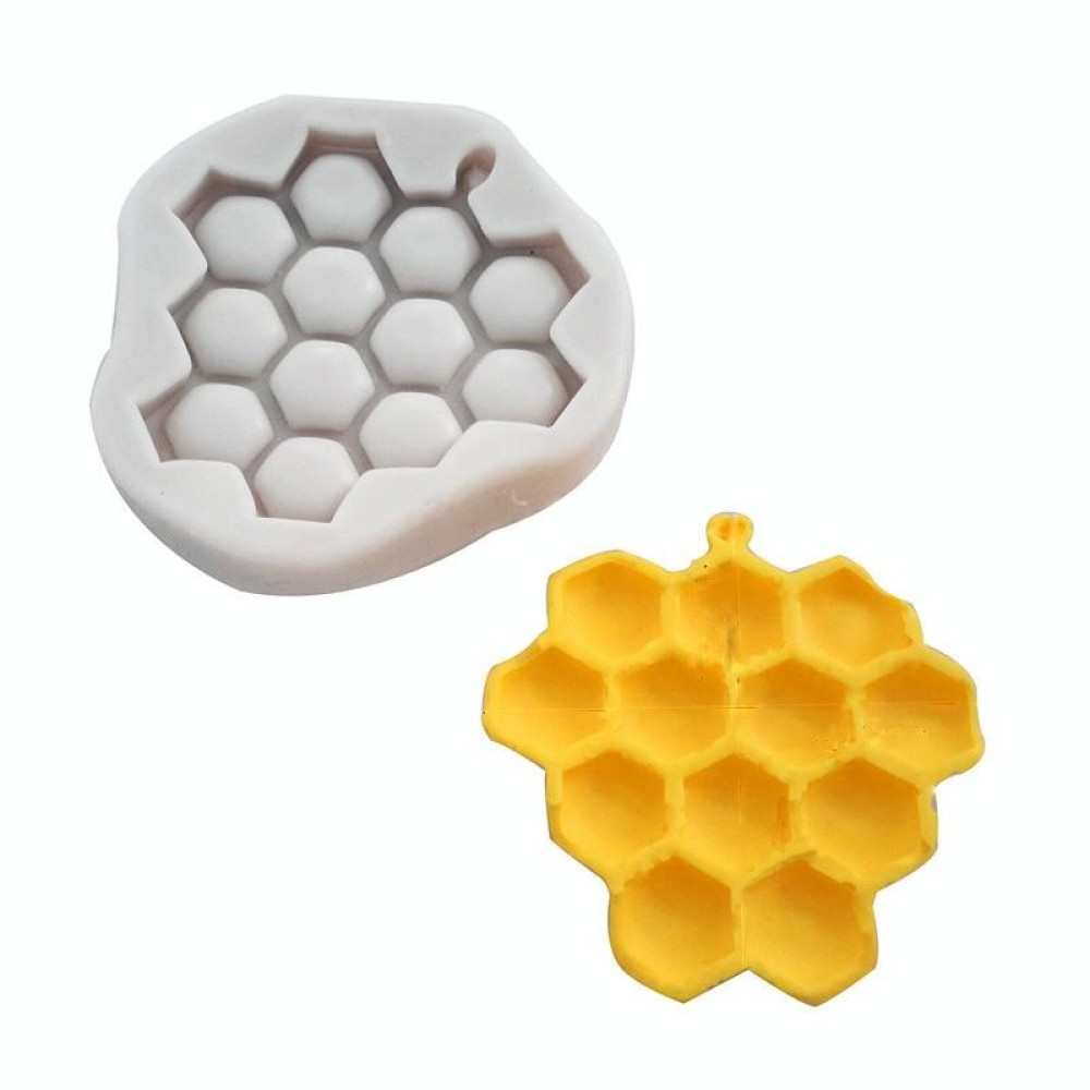 Honeycomb Block Textured Silicone Mold Bee Fondant Chocolate Cake Mold, Speci: Mk-2019 Light Gray