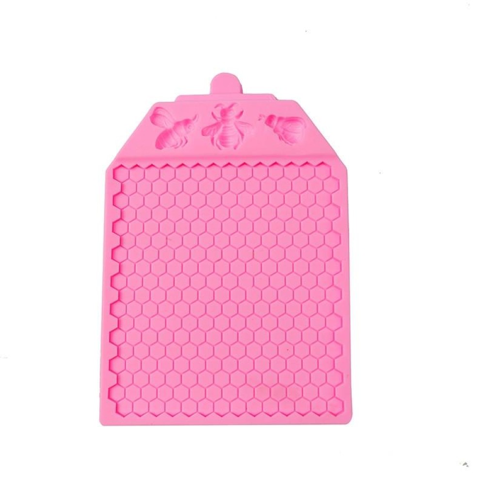 Honeycomb Block Textured Silicone Mold Bee Fondant Chocolate Cake Mold, Speci: Mk-2373 Pink