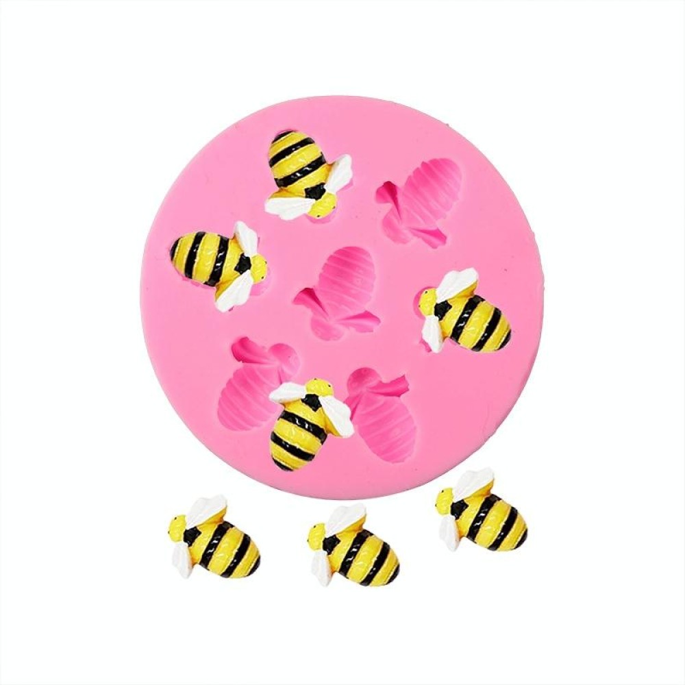 Little Bee Silicone Mold Fondant Chocolate Cake Mold, Spec: Mk-3172 Pink