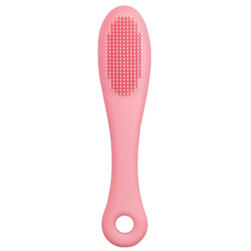 Pet Cats Dog Cleaning Comb Chin Teeth Cleaning Brush Silicone Brush(Pink)